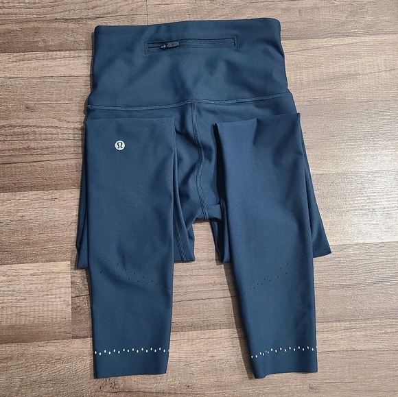 Lululemon Zoned In Tight 27" Leggins  Night Diver (Blue) - Picture 2 of 11